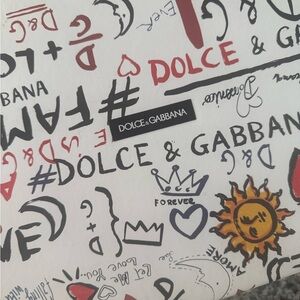Dolce & Gabbana Doodle Print in Red, Black, and White